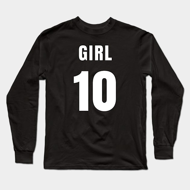 GIRL NUMBER 10 FRONT-PRINT Long Sleeve T-Shirt by mn9